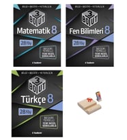 LGS 8. SINIF 3 BOYUT MATEMATİK FEN VE TÜRKÇE 3LÜ SET