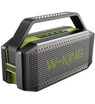 W-KING D9-1 Bluetooth Hoparlör 100W Boombox 40S Dinleme IPX6 Kablosuz Stereo TWS Ses Bombası Yeşil
