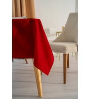 Kırmızı Masa Örtüsü Sıvı Geçirmez Jumbo Jakar Kumaş 110x160 Masa Örtüsü (Bej)
