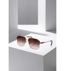 Polo Air UV400 Korumalı Metal Çerçeve Erkek Güneş Gözlüğü Kahverengi Gold Renk PLG-2121C2