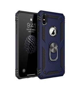 İphone Xs Kılıf Sofya Yüzüklü Kapak - Lacivert