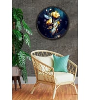 Çiçekler Duvar Saati - 29 cm