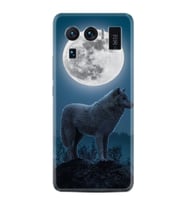Xiaomi Mi 11 Ultra Kılıf Resimli Desenli Silikon Platinium Series Wolf Moon 1857