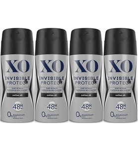XO Deodorant 150ML Men-Erkek Invisible & Protect (4 Lü Set)
