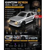 KAMTOM DC162A Retro Dream Car 1:16 4x4 Drift Uzaktan Kumandalı Araba 50 Km/H Hız Işıklı Şarjlı E30