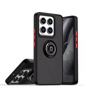 Xiaomi Mi 14t Montreal Yüzüklü Silikon Kapak - Siyah