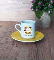 Diyetisyen Türk Kahvesi Fincanı Sarı Diyetisyenler Günü Hediyesi