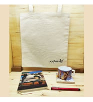 Salvador Dali Set 5 - Çay/Kahve Fincanı-Traverten Bardak Altlığı-Kalem-Defter-Kanvas Çanta