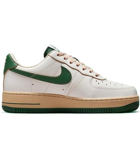 Nike Air Force 1 '07 Unisex Leather Hakiki Deri Sneaker Ayakkabı Beyaz Yeşil Swoosh