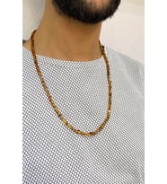Küp Kesim Orijinal Damla Kehribar Kolye