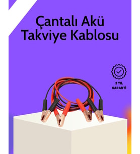 Northcity 1200A İzoleli Akü Takviye Kablosu - 2m Büyük Maşalı Güvenli Başlatma
