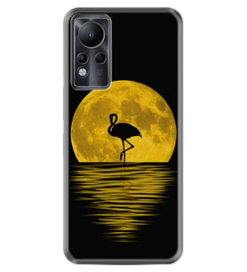 INFINIX Note 11 Pro Note 10 Hot 9 Play Kılıf Desemli Silikon Ay ve Flamingo 1775