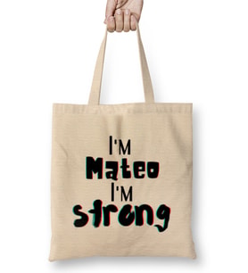 Mateo-Name personalized Custom - vintage Retro Rainbow Style Design Gift Baby-Gift For Him Bez Çanta Uzun Saplı