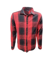 Ronex R00710 Erkek Oduncu Cepsiz Düğmeli Kareli Gömlek - R00710 - Siyah - ST00710-Siyah-XXL (Kırmızı)