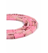 Varisit Doğal Taş Parlak Pembe Dikdörtgen Kesim 4x13mm Dizi