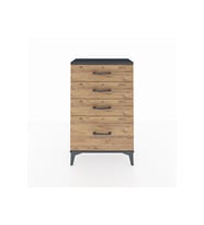 Arges Komodin 4 Çekmeceli 60x30x96 Antrasit-Çam