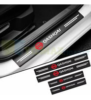 Nissan Qashqai Karbon Kapı Eşiği Koruma Araba Etiket Oto Sticker Yapıştırma Çıkartma 4 Parça