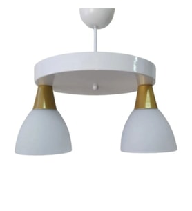 MYLİGHTS    MODER BEYAZ İKİLİ YUBVARLAK 30CM AVİZE