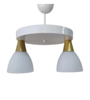 MYLİGHTS    MODER BEYAZ İKİLİ YUBVARLAK 30CM AVİZE