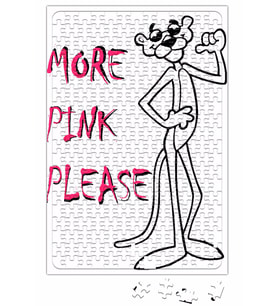 Pantera Cor De Rosa Pembe Panter Puzzle 240 Parça Yapboz