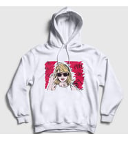 Presmono Unisex Beyaz 1989 Taylor Swift Kapüşonlu Sweatshirt 310001tt