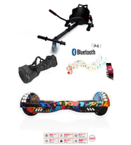 Citymate Elektrikli Kaykay Akıllı Denge Hoverboard + HoverKart + Çanta FULL LEDLİ EXTREM PAKET D26