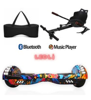 Citymate Elektrikli Kaykay Akıllı Denge Hoverboard + HoverKart + Çanta FULL LEDLİ EXTREM PAKET D26