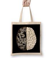 Artistic This Is Your Brain On Art Pun Artists Bez Çanta Uzun Saplı