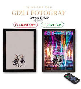 Kişiye Özel Gizli Fotoğraflı Sihirli K-Pop Işıklı Tablo - Mükemmel Fandom Hediyesi