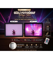 Kişiye Özel Gizli Fotoğraflı Sihirli K-Pop Işıklı Tablo - Mükemmel Fandom Hediyesi