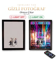 Kişiye Özel Gizli Fotoğraflı Sihirli K-Pop Işıklı Tablo - Mükemmel Fandom Hediyesi