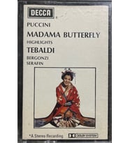 (Plak Değildir KASET tir) Kaset Puccini Madama Butterfly Tebaldi Kaset