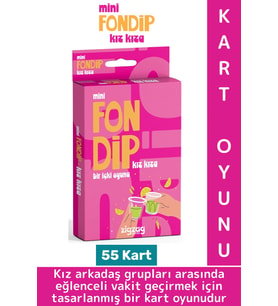 Eğlenceli Yılbaşı Parti Sevgili Grup Arkadaş Ortamı İçki Kart Oyunu Fondip Mini-Kız Kıza 55 Kart