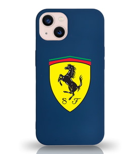 Apple iPhone 13 Mini  Lansman Kılıf Ferrari Tasarımlı Altı Kapalı İçi Kadife Kaplı  Kapak (Şeffaf)
