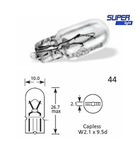 Super Light T15 Dipsiz Halojen Park Ampulü 12v 5W 1 Adet