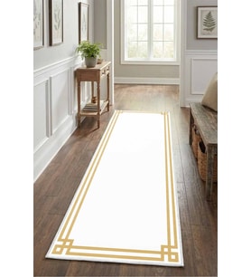 Çerçeve Klasik Boş Gold Yıkanabilir Yolluk