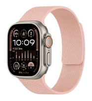 Apple Watch 10/11 42mm-38/40/41mm Kordon Kabartmalı Magetli Silikon Band 136 2/3 (Pembe)