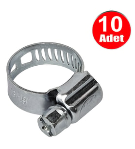 Standart Kelepçe 13mm-19mm Arası Ayarlanabilir Bahçe Hortum Kelepçesi   -10 Adet