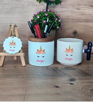 Unicorn Hediye Sepeti Kupa Bardak T Kulplu, Kalemlik ve Anahtarlık Arkadaşa Kız Kardeşe Hediye (Model 2)