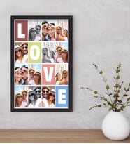BK Gift Kişiye Özel Love Temalı Dekoratif Ahşap Siyah Çerçeveli Tablo 40x25cm-1