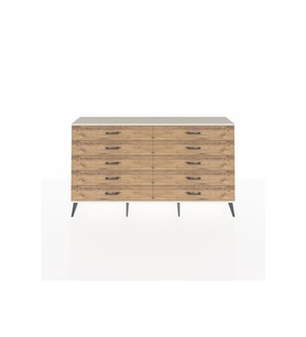Arges Konsol 10 Çekmeceli  176x30x99 Antrasit-Aytaşı/Çam
