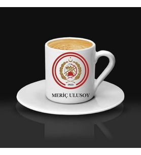 İtfaiyeci Amblemli Kişiye Özel İsimli Türk Kahvesi Fincanı