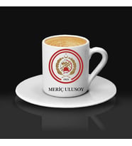 İtfaiyeci Amblemli Kişiye Özel İsimli Türk Kahvesi Fincanı