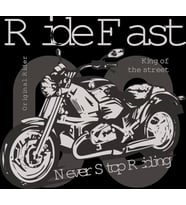 Ride Fast 2 Sticker 10x10 cmRenkli Sticker