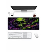 SonicTouch Klavye Mousepad 32x70cm Dikişsiz Pürüzsüz Sıvı Geçirmez Kaymaz Taban Toxic Skull