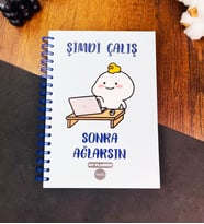 Şimdi Çalış Sonra Ağlarsın Mavi Tasarımlı Konuşan Ajanda