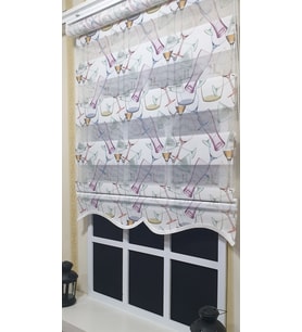 StorBurada Pliseli Zebra Stor Kadeh Baskılı Etek Dilimli ST 027