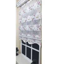 Pliseli Zebra Stor Kadeh Baskılı Etek Dilimli ST 027 (Beyaz)