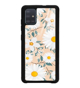 Samsung A51 Uyumlu Büyük Papatya Tasarımlı Glossy Telefon Kılıfı