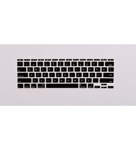 Laptop MacBook Air Klavye Koruyucu 11inc A1370 A1465 İngilizce Türkçe Baskı (Siyah)